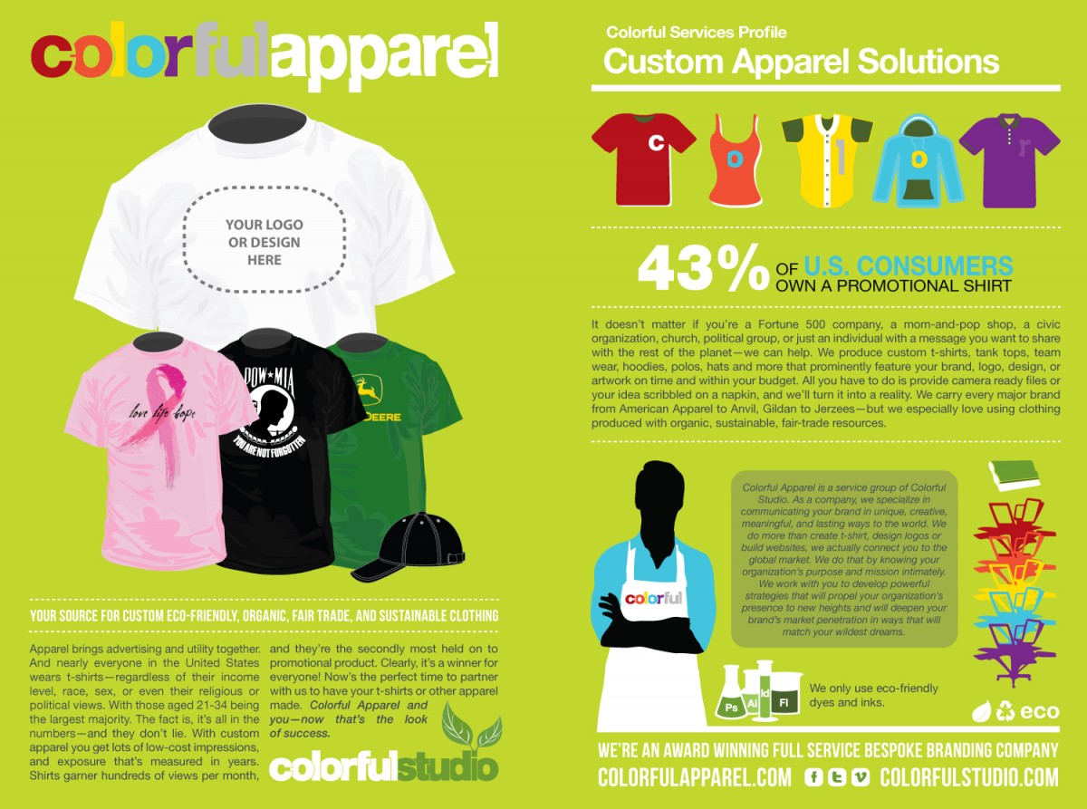 Custom Apparel from idea to production. Colorfulstudio.com