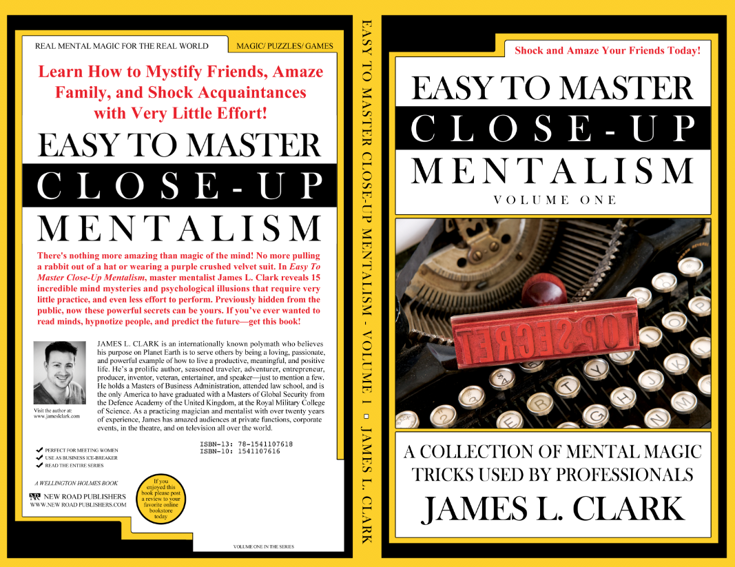 Cover created for Easy to Master Close Up Mentalism by James L. Clark. ColorfulStudio.com